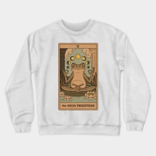 The High Priestess - Frogs Tarot Crewneck Sweatshirt